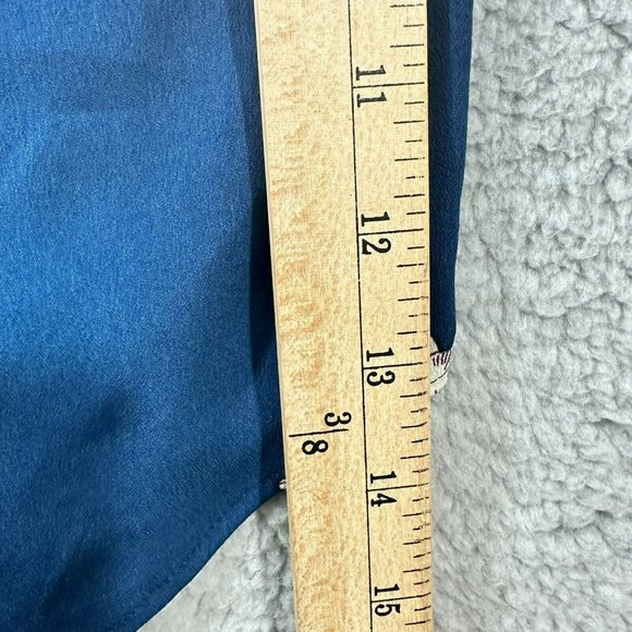 Ann Taylor Loft Women’s TEAL Long Sleeve Blouse Floral Print Size XS - Picture 8 of 10